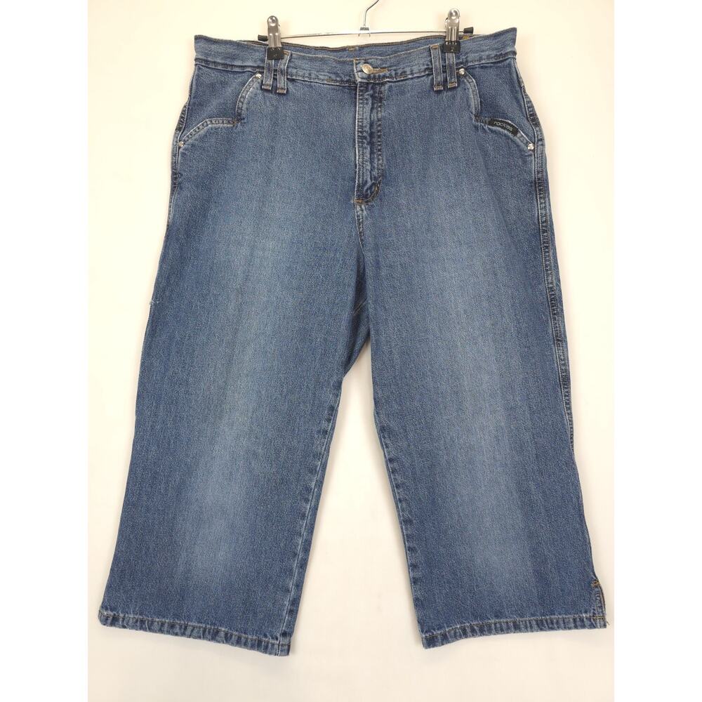 Rockies Denim Capri Bareback High Rise Front Pockets Women 15 Blue Jeans Vtg